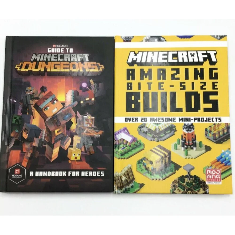 Minecraft Gaming Books Lot 10 Guides & Handbooks Mojang Builds Hardcover